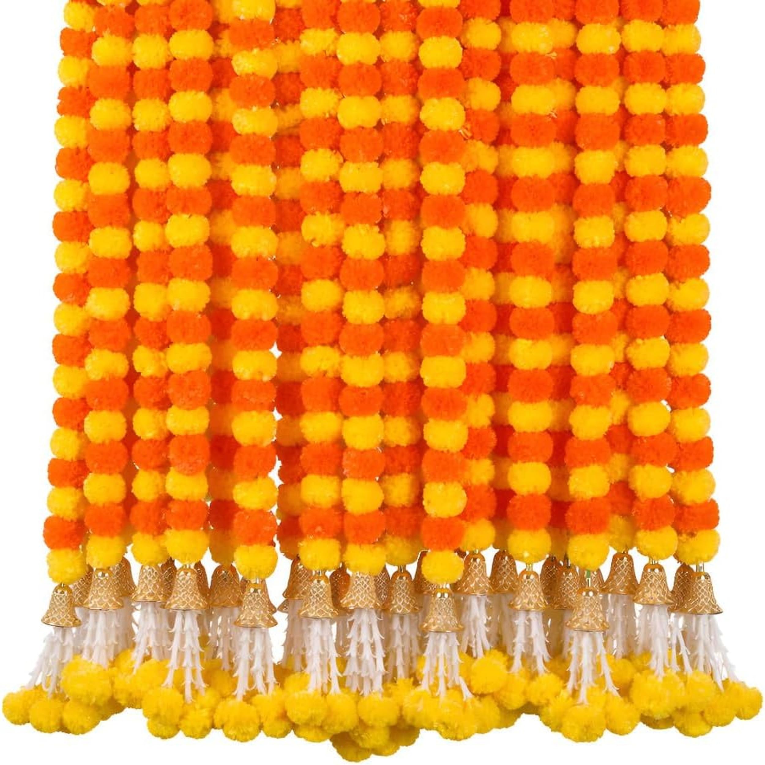 Amazon.com: Krati Exports 5 Pcs Marigold Garland for Decor